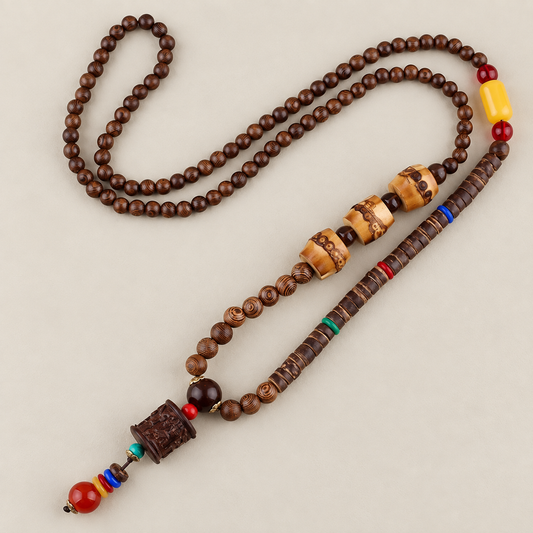 Asymmetric Color Trail Necklace