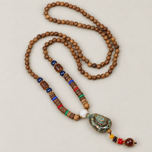 Patina Teardrop Pendant Necklace